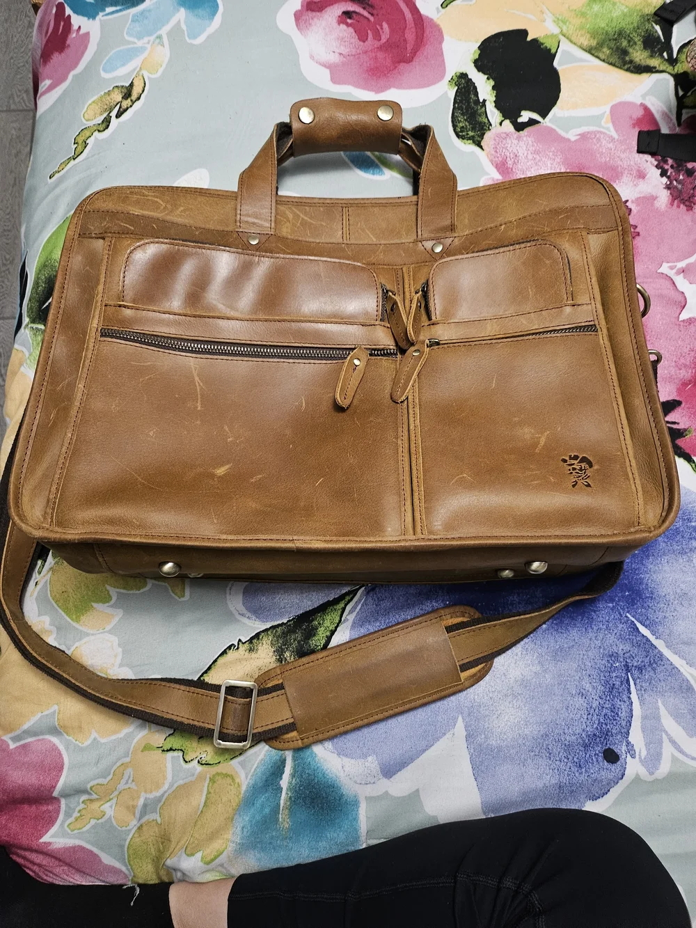 Western leather goods​ beast of burden – western large leather briefcase